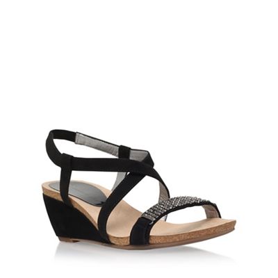 Anne Klein Black 'Jasia2' low wedge sandal